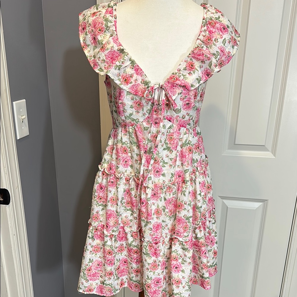 Just Me Pink Floral Dress size Medium
